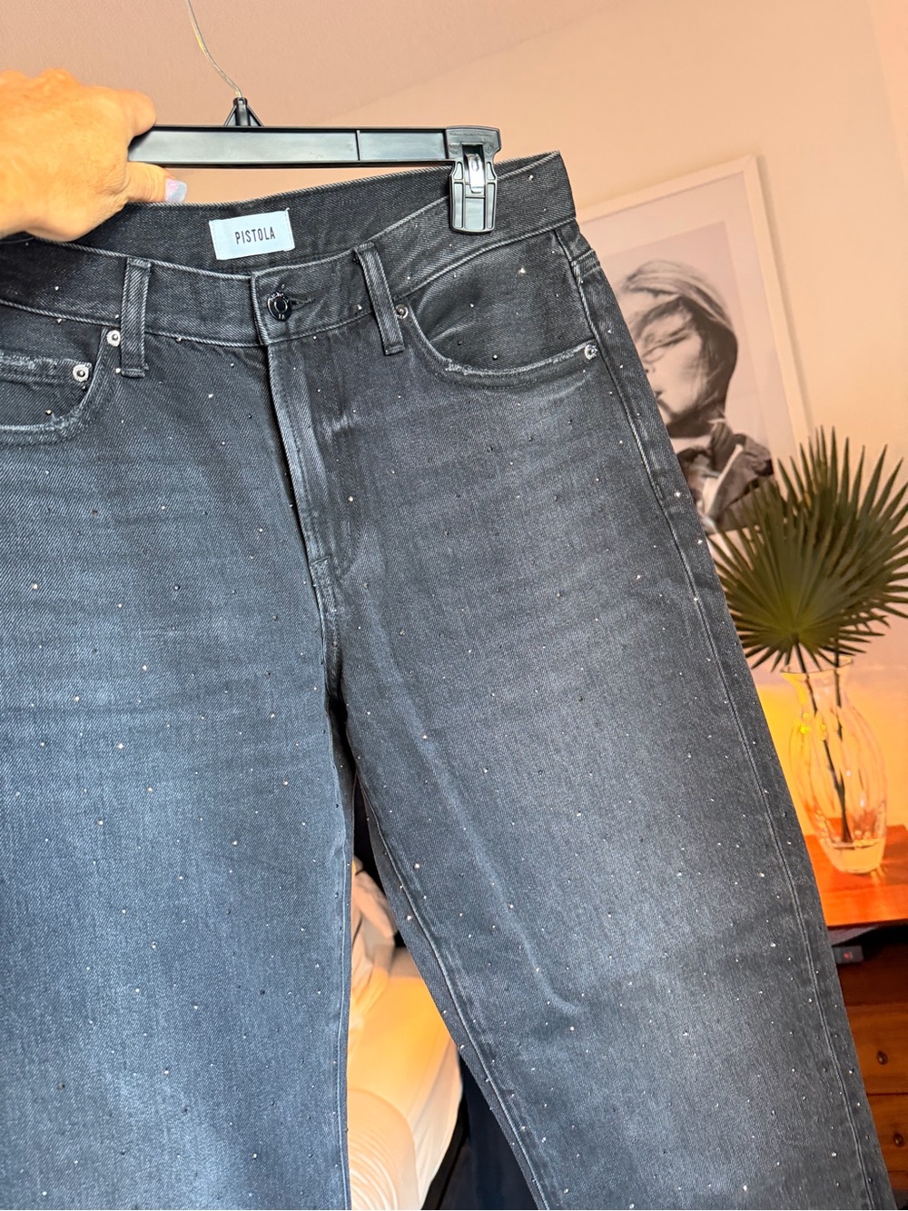 NWOT PISTOLA LEXI MID RISE BOWED JEAN - SILVER SCREEN - Picture 7 of 11